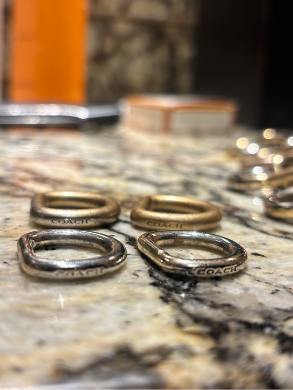 Coach Mixed Metal D-Ring & Link Hardware - Gold, Bronze, Silver Tones - Picture 5 of 5
